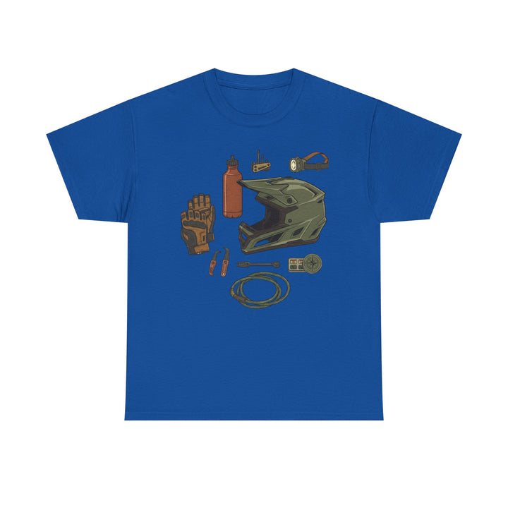 MTB Gear Layout T-Shirt — Mountain Bike Essentials Tee