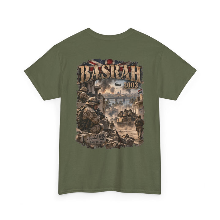 Basrah 2003 Military Graphic Tee — Veteran Iraq War Commemorative T-Shirt