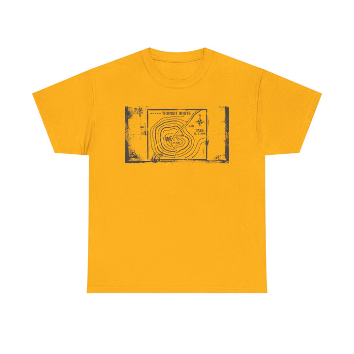 Retro Transit Route Adventure T-Shirt — Vintage Travel Map Graphic Tee