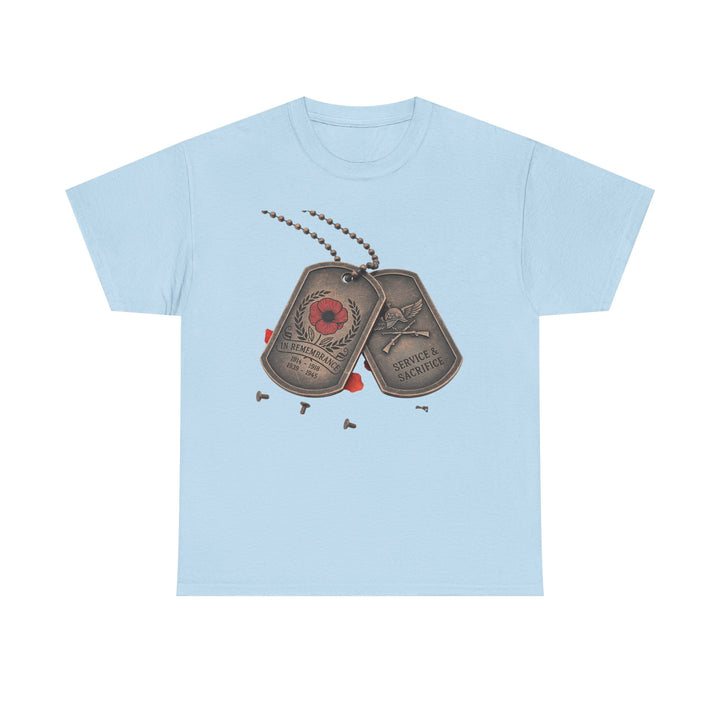 Remembrance Dog Tag T-Shirt — Memorial Military Tribute Tee