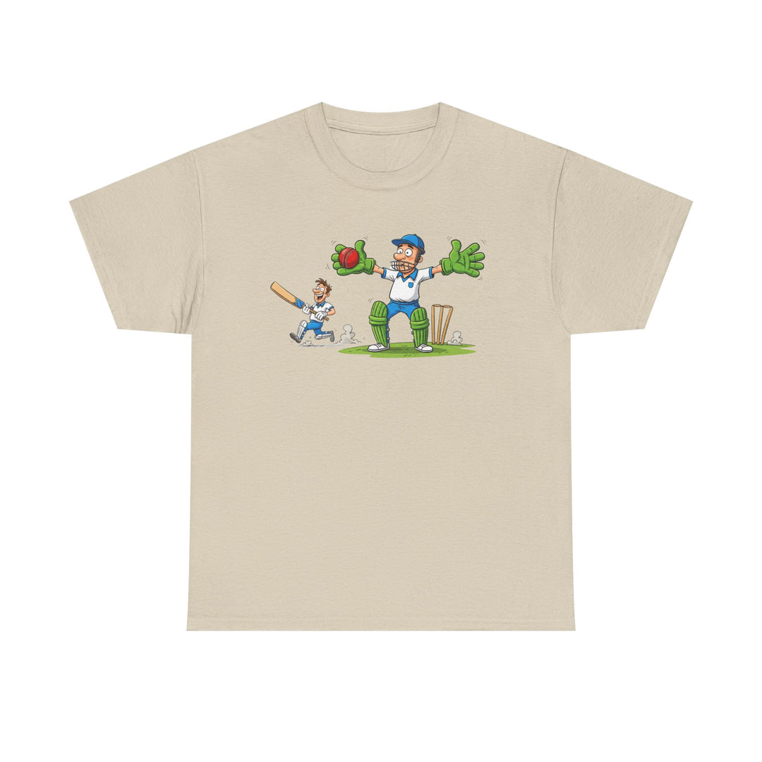 Cricket Catch Graphic Cartoon T-Shirt