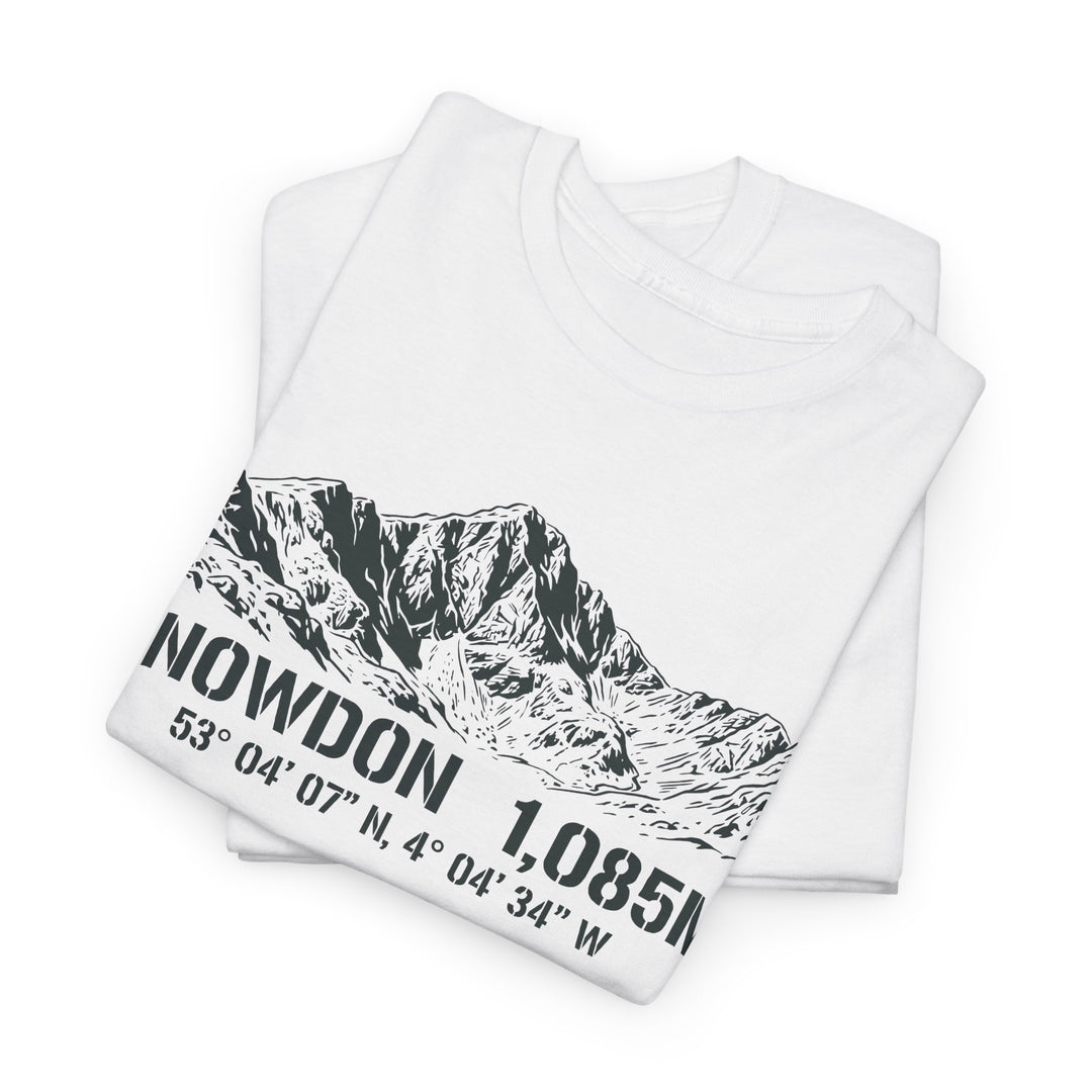 Snowdon 1,085M Mountain Tee with Coordinates
