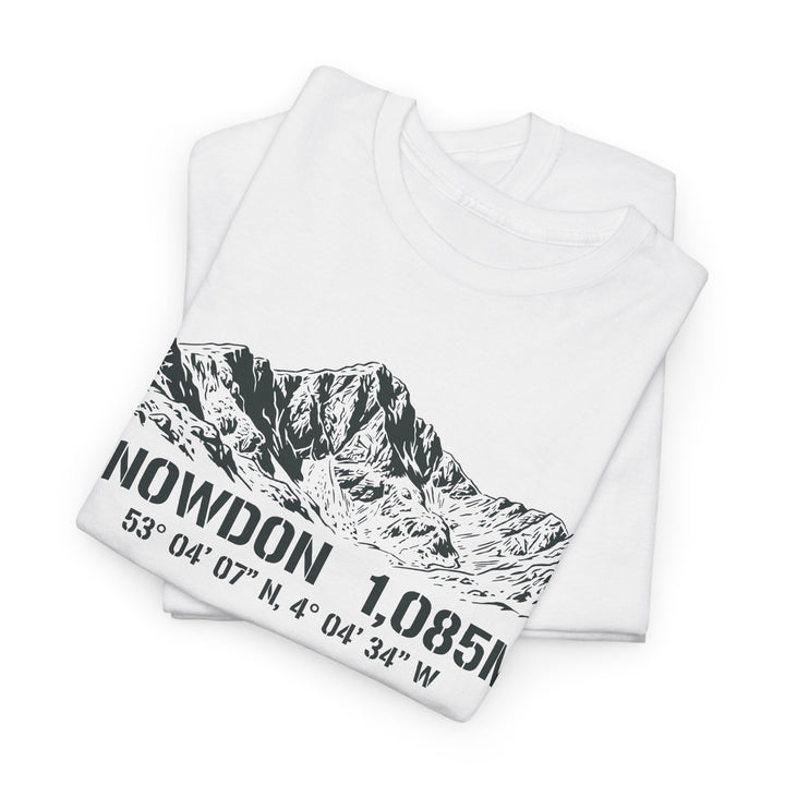 Snowdon 1,085M Mountain Tee with Coordinates