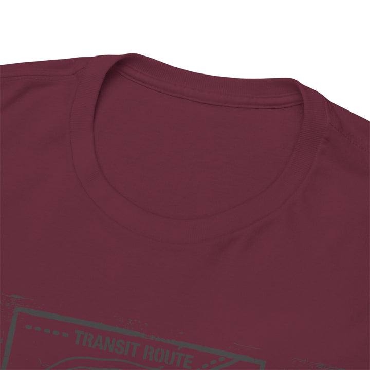 Retro Transit Route Adventure T-Shirt — Vintage Travel Map Graphic Tee
