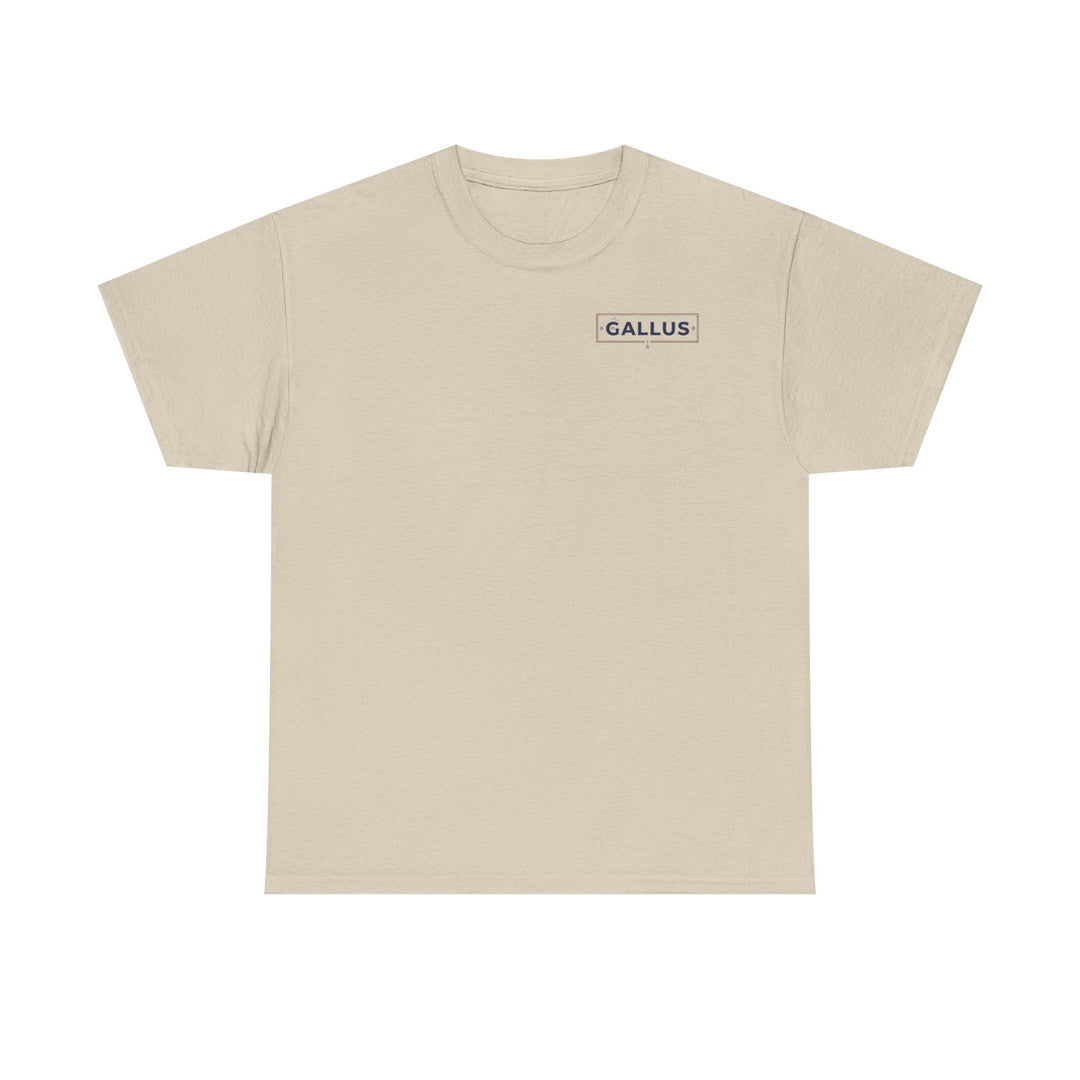 Gallus Logo T-Shirt — Minimal Retro Chest &amp; Back Graphic Tee