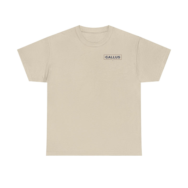 Gallus Logo T-Shirt — Minimal Retro Chest &amp; Back Graphic Tee