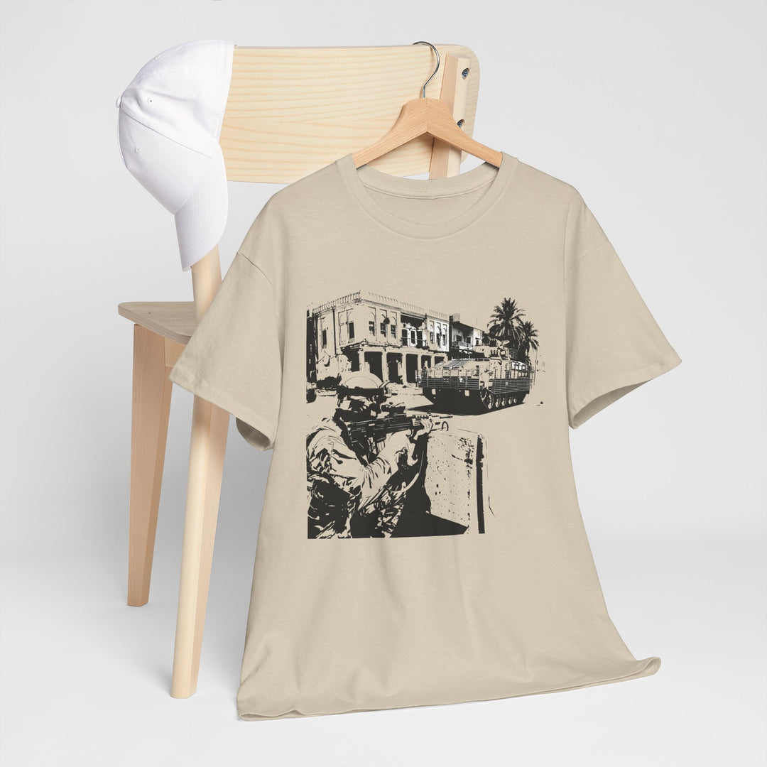 Operation TELIC Basra Iraq 2007 Graphic Tee — Military Deployment Street Scene