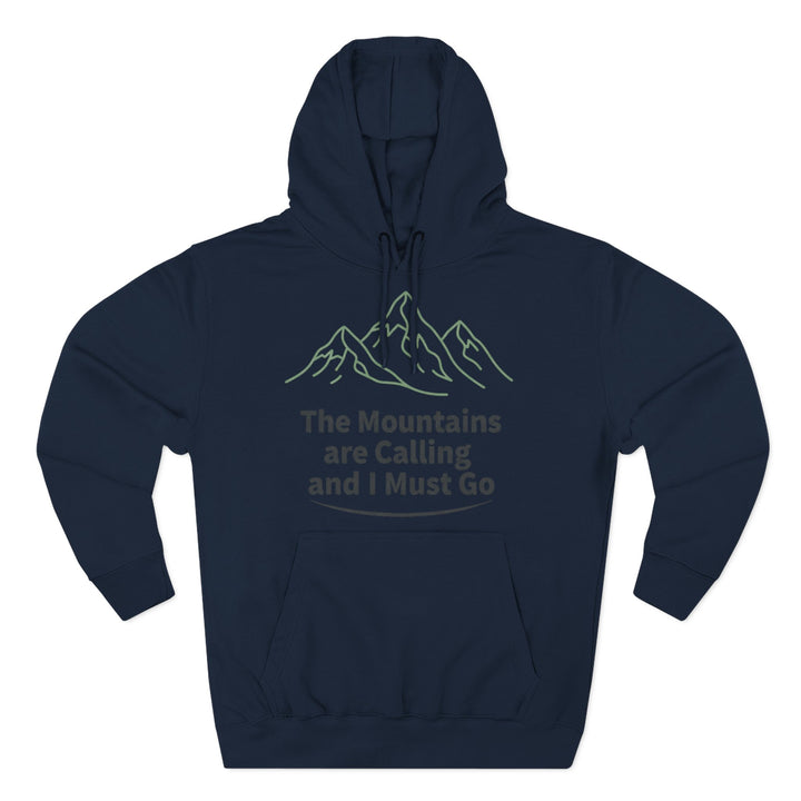 Retro Mountain Quote Hoodie — Vintage Hiking &amp; Wild Camping Pullover