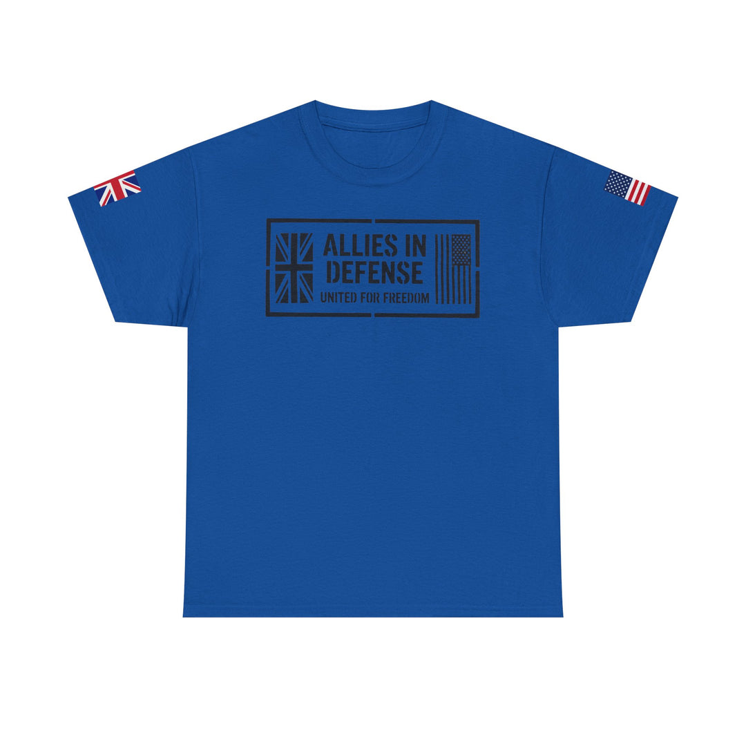 UK &amp; US Allies Defence Veteran Tee — Flags on Sleeves