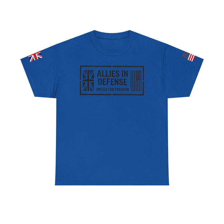 UK &amp; US Allies Defence Veteran Tee — Flags on Sleeves