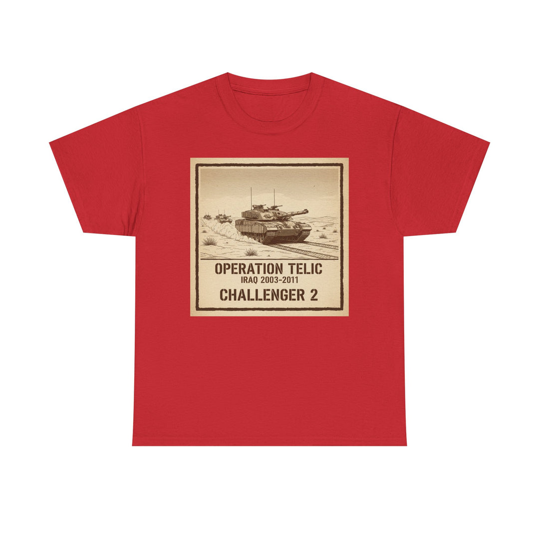 Challenger 2 Op Telic T-Shirt — Iraq 2003 Armoured Heritage Graphic