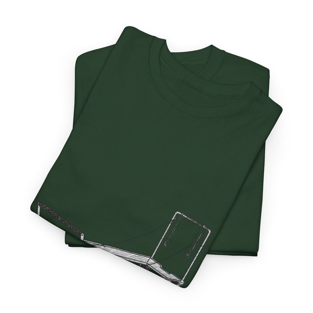 Pilates Reformer Tee – soft, breathable cotton designed for reformer Pilates. Comfortable, flexible, and perfect for studio workouts or casual wear.