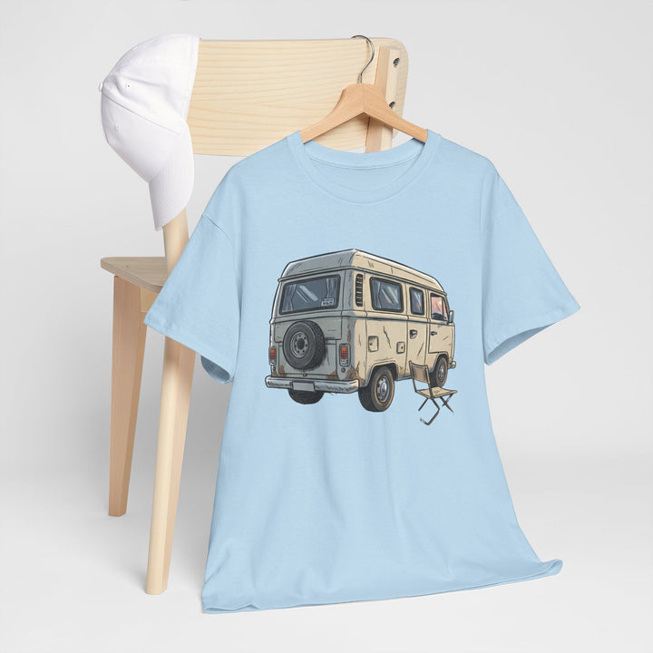 Retro Van Life Graphic T-Shirt - Classic Camper Van Adventure Tee