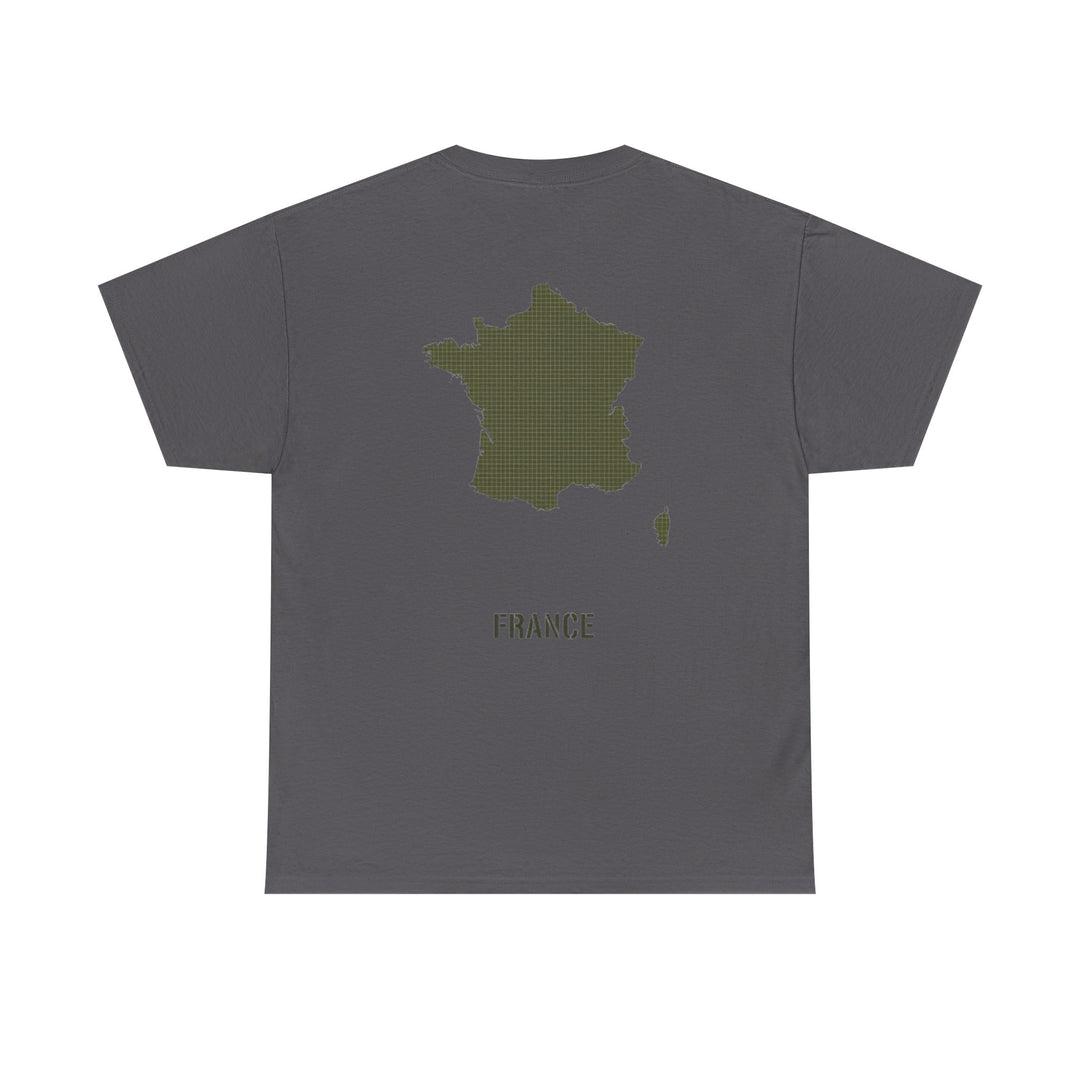 France Map T-Shirt — Minimalist Olive France Map Tee