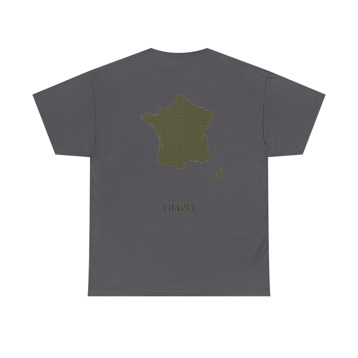 France Map T-Shirt — Minimalist Olive France Map Tee