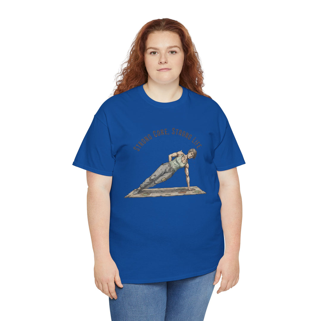 Pilates Fitness Plank Tee – soft, breathable cotton designed for Pilates and core workouts. Comfortable, flexible, and perfect for studio or home sessions.