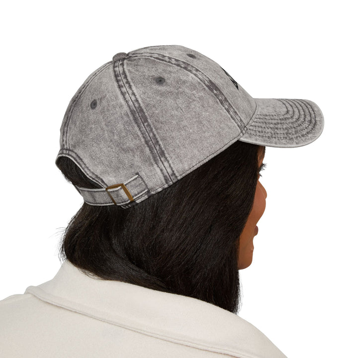Vintage Embroidered Cap – Distressed Gray ‘GALLUS’ Patch Hat