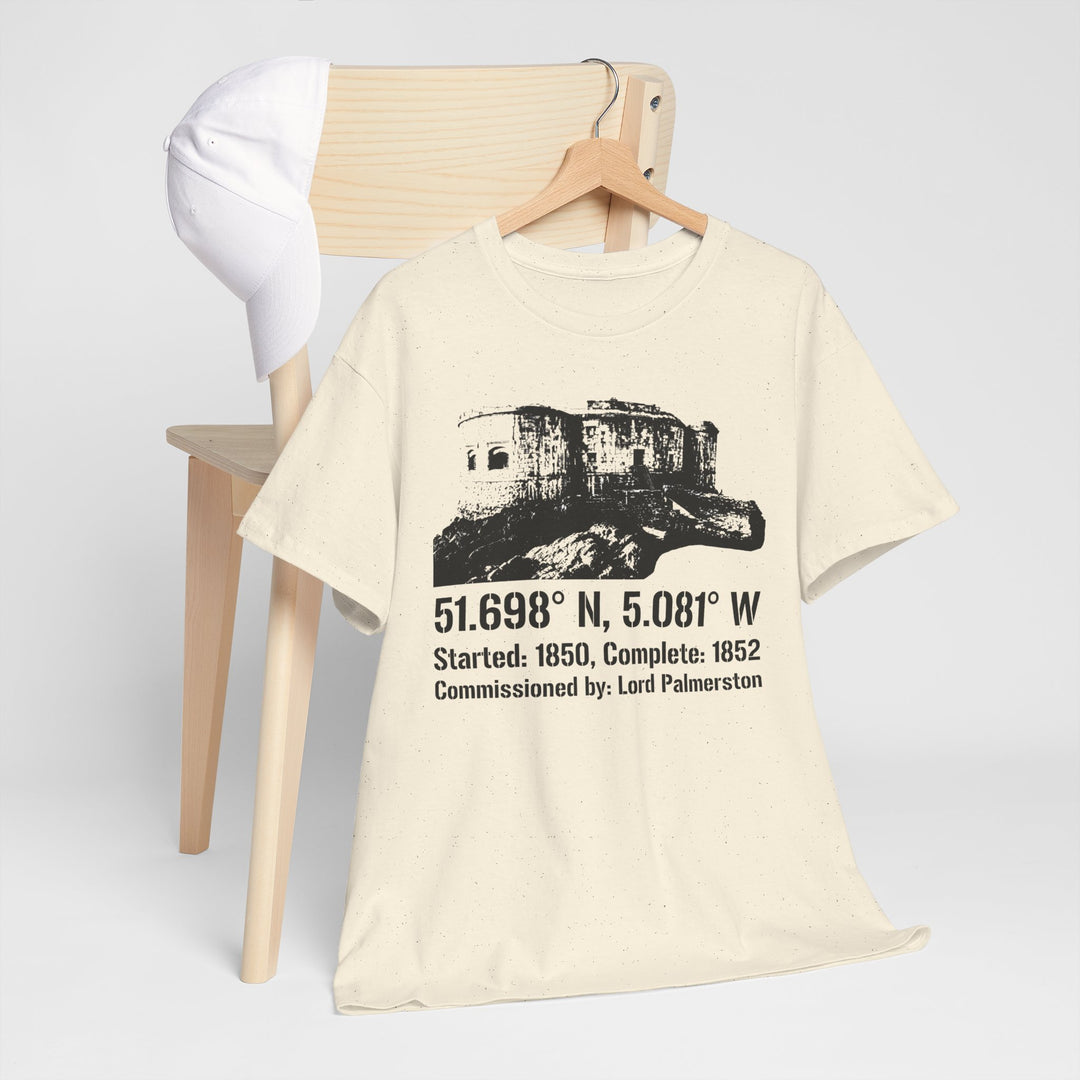 Stack Rock Fort T‑Shirt — Coastal Landmark Graphic Tee