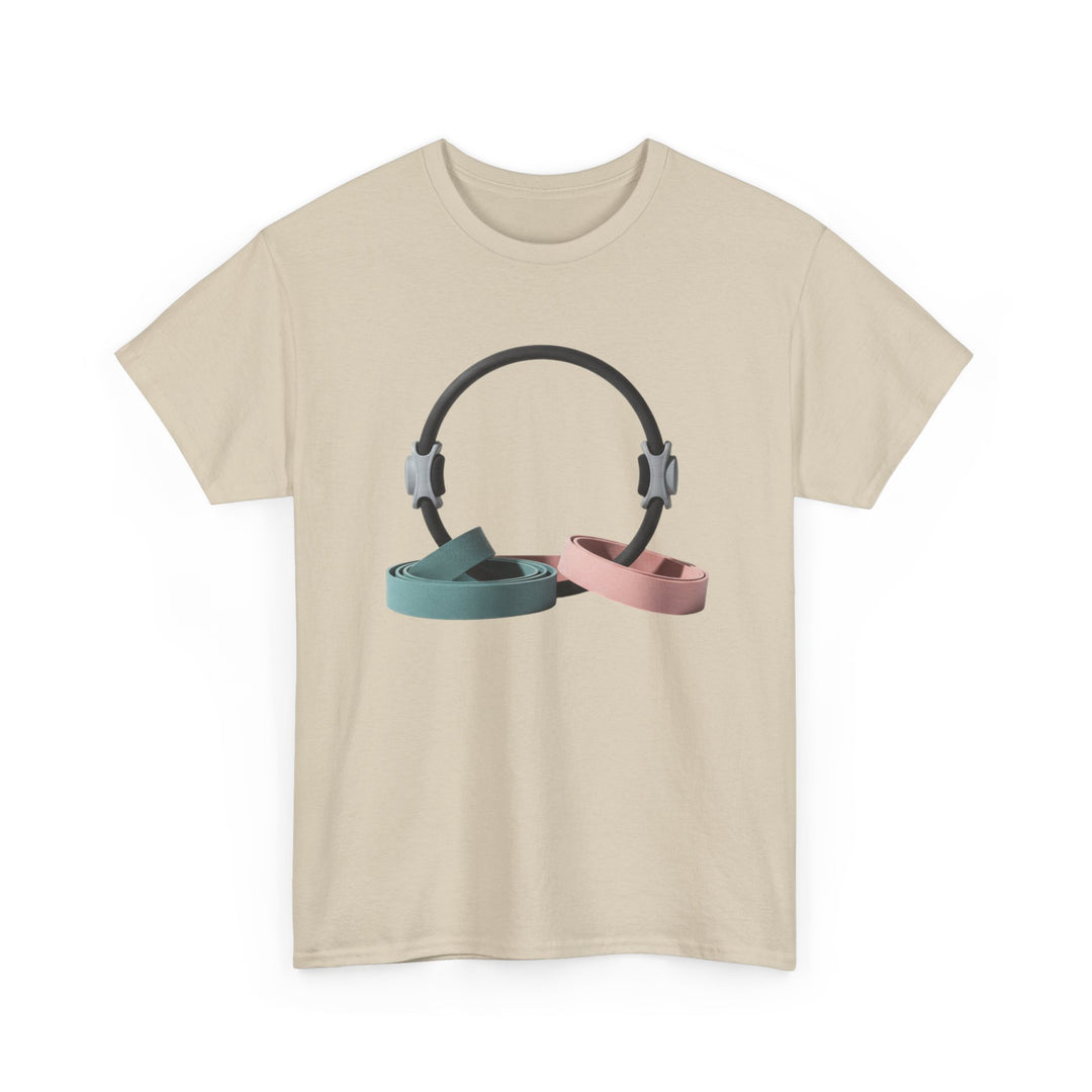 Pilates Band Workout Shirt – soft, breathable fabric designed for resistance band exercises. Comfortable, flexible, and perfect for Pilates sessions or workouts.