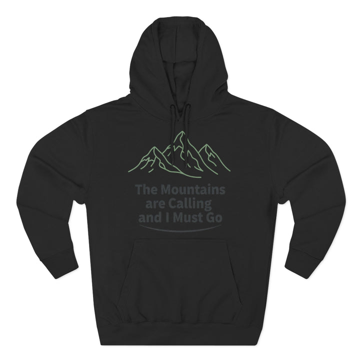 Retro Mountain Quote Hoodie — Vintage Hiking &amp; Wild Camping Pullover