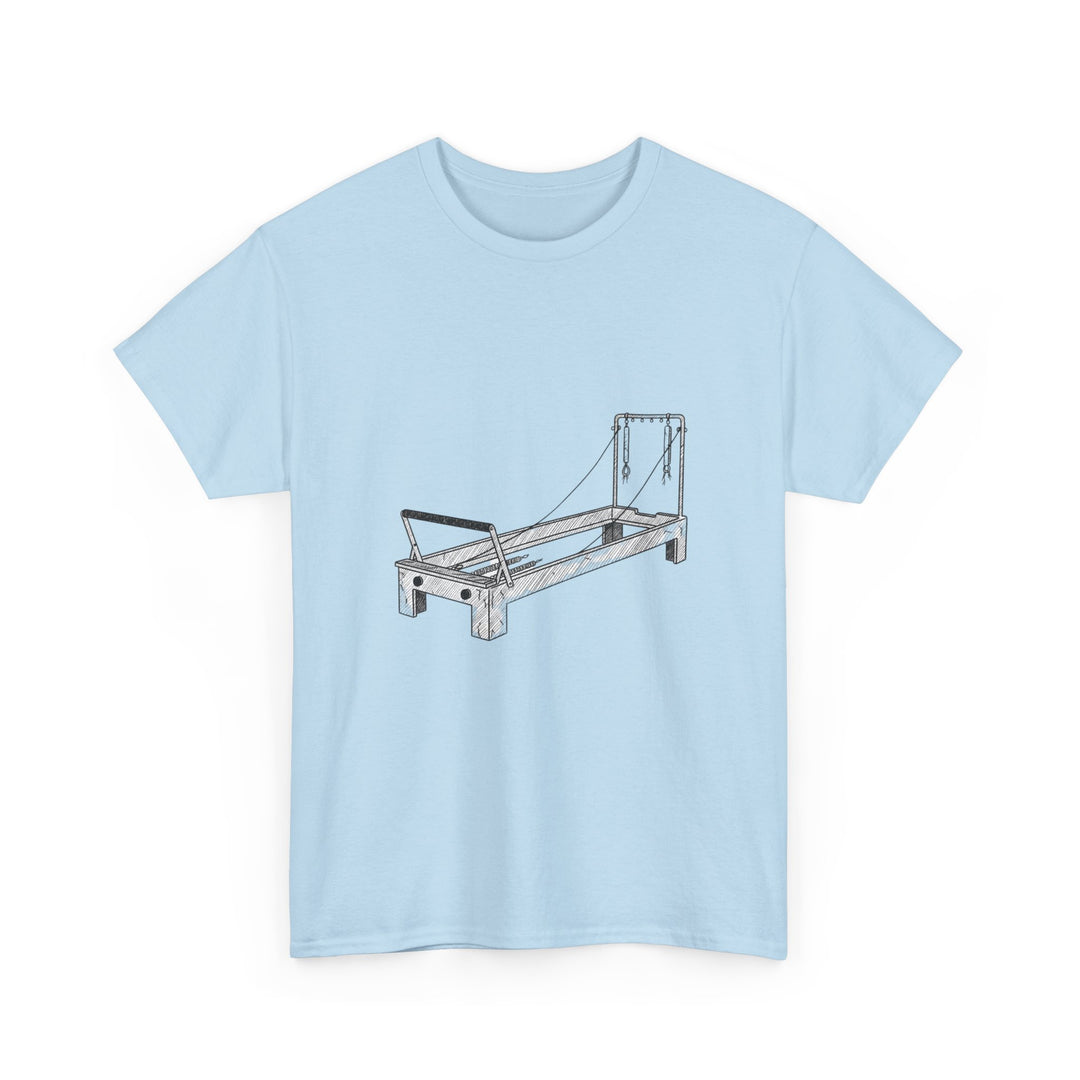 Pilates Reformer Tee – soft, breathable cotton designed for reformer Pilates. Comfortable, flexible, and perfect for studio workouts or casual wear.