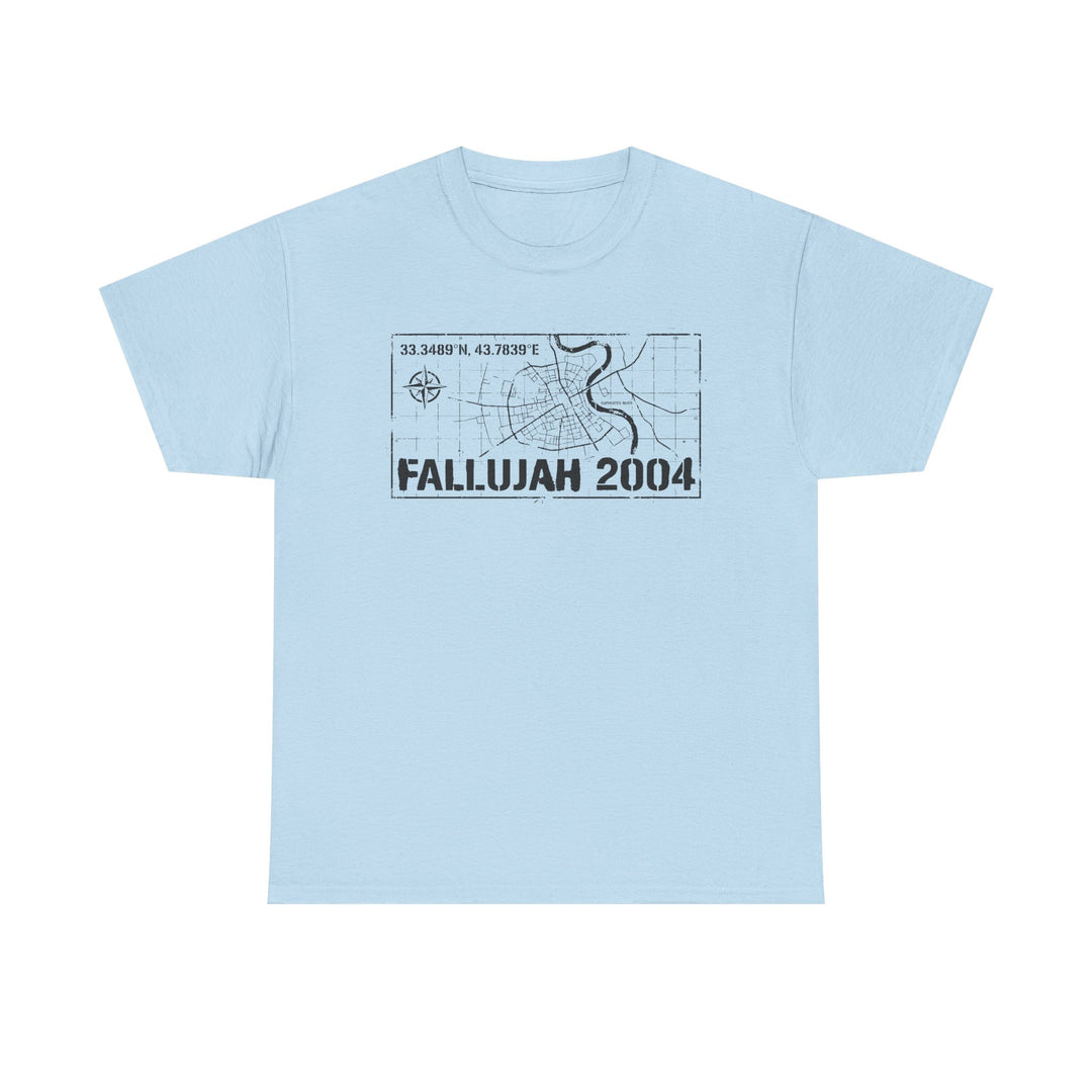 Fallujah 2004 Map Tee — Military Deployment Memorial T-Shirt