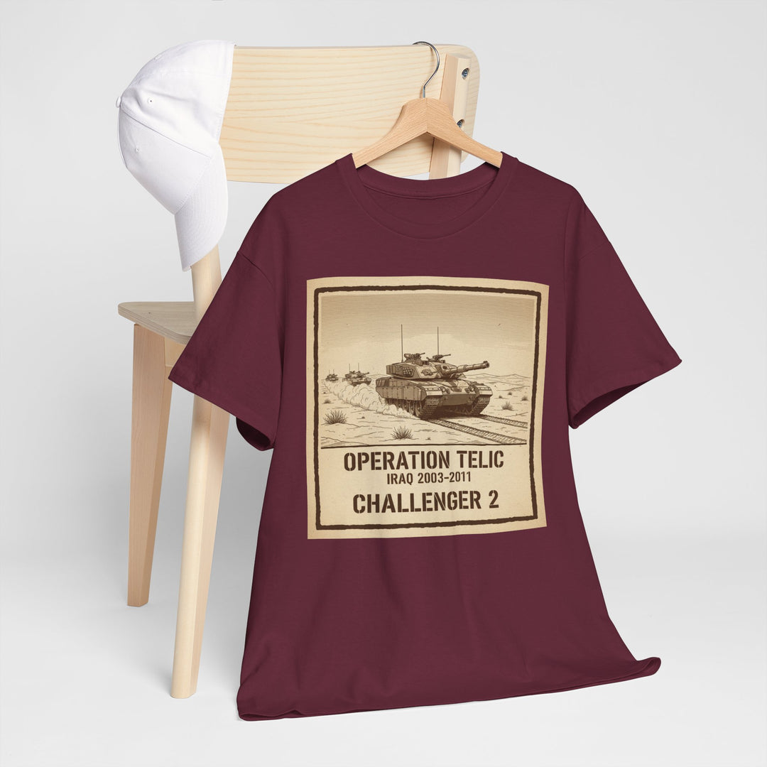 Challenger 2 Op Telic T-Shirt — Iraq 2003 Armoured Heritage Graphic