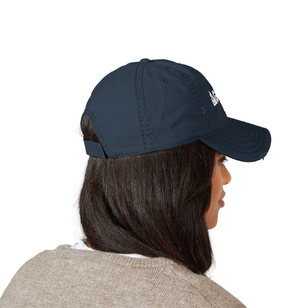 Distressed Embroidered Dad Hat - &