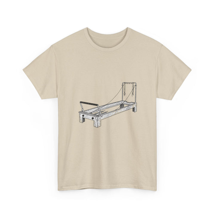 Pilates Reformer Tee – soft, breathable cotton designed for reformer Pilates. Comfortable, flexible, and perfect for studio workouts or casual wear.