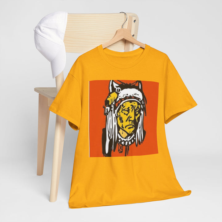BATUS Native Chief Graphic Tee – Retro Tribal Illustration Shirt