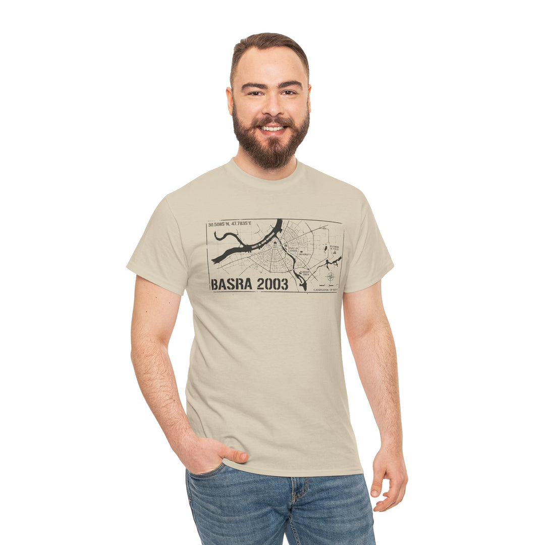 Basra 2003 Vintage Military Map T-Shirt