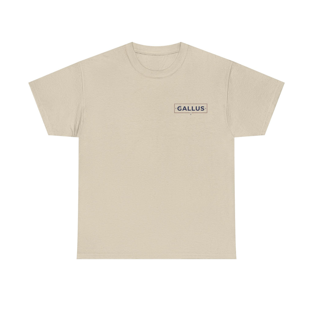 Gallus Logo Tee — Minimal Chest Patch White T-Shirt