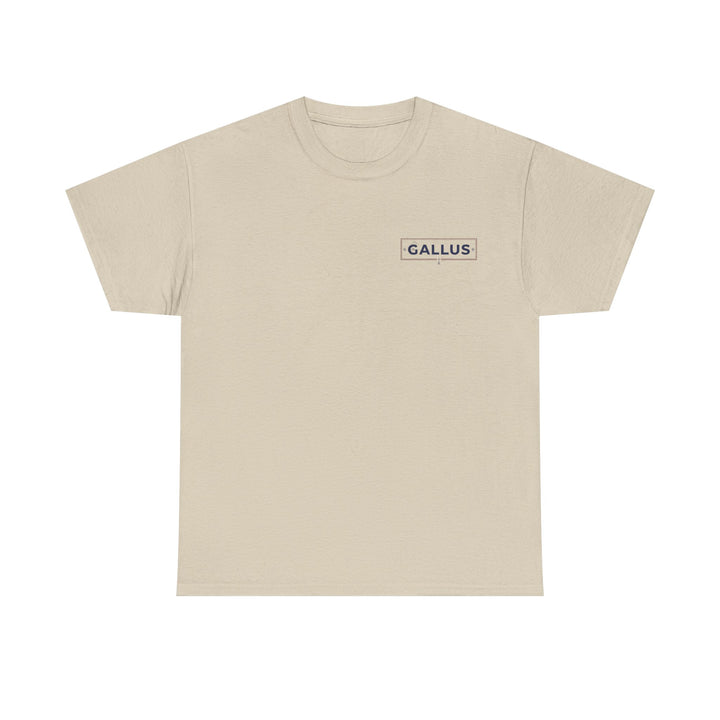 Gallus Logo Tee — Minimal Chest Patch White T-Shirt
