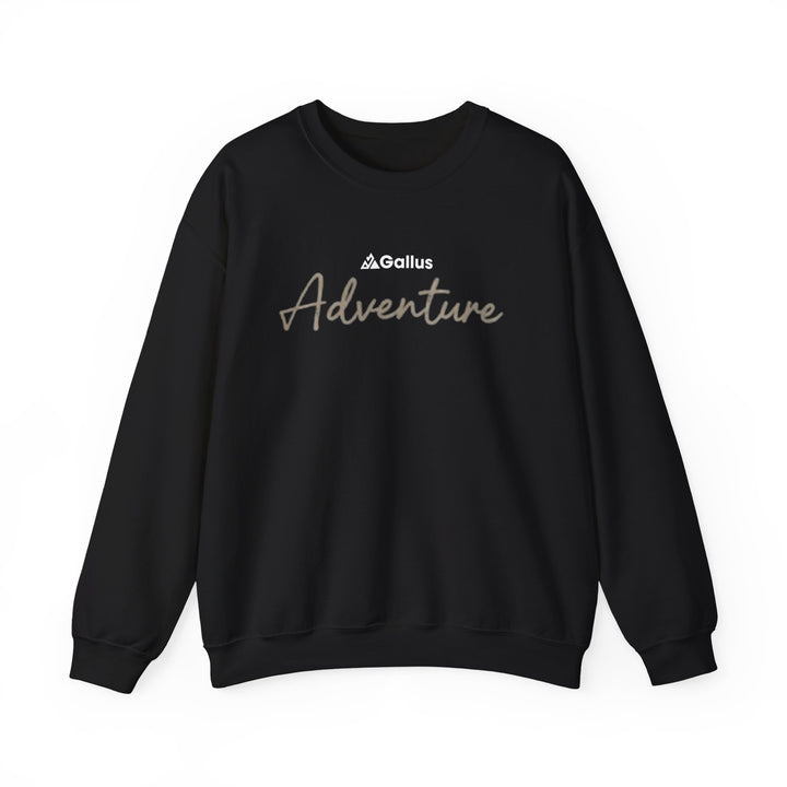 Adventure Crewneck Sweatshirt — Minimal Script Travel Vibe