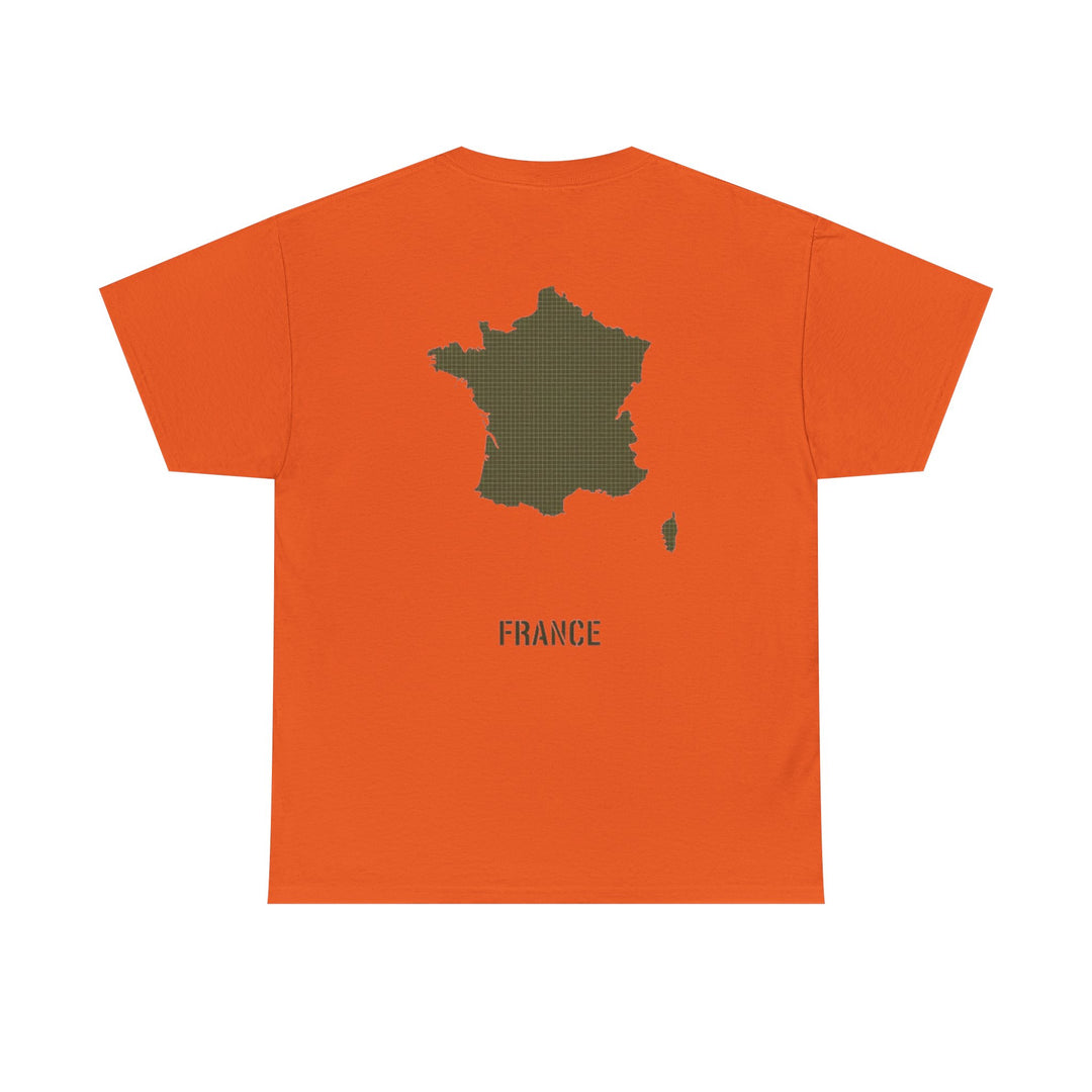 France Map T-Shirt — Minimalist Olive France Map Tee