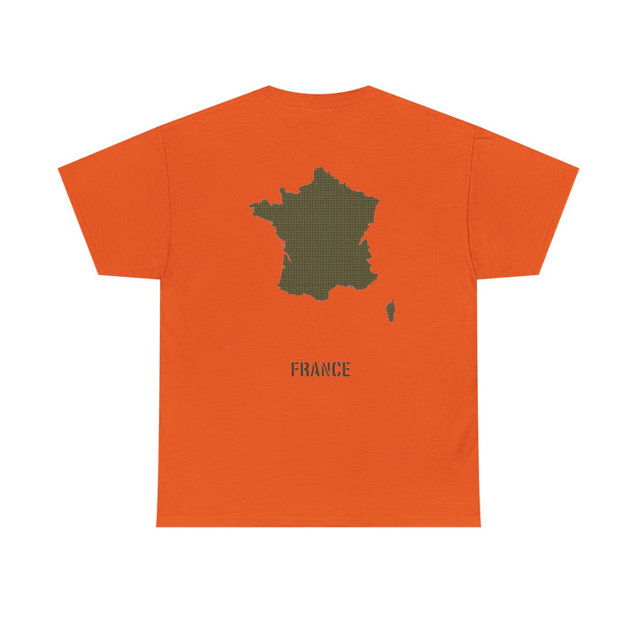 France Map T-Shirt — Minimalist Olive France Map Tee