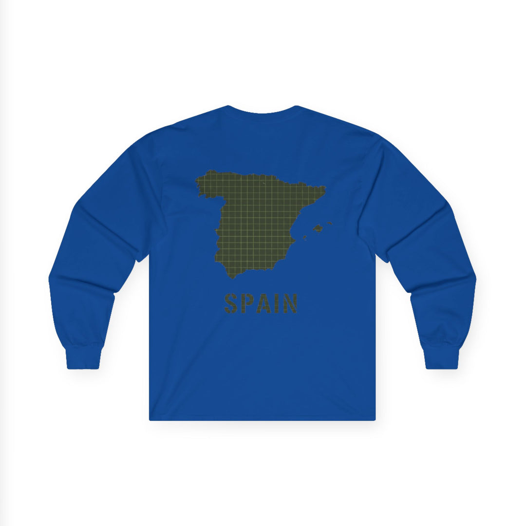 Spain Map Long Sleeve Tee — Gallus Logo Travel Shirt
