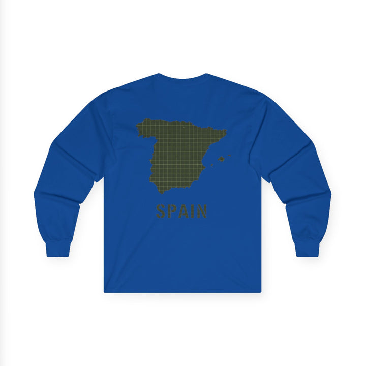 Spain Map Long Sleeve Tee — Gallus Logo Travel Shirt