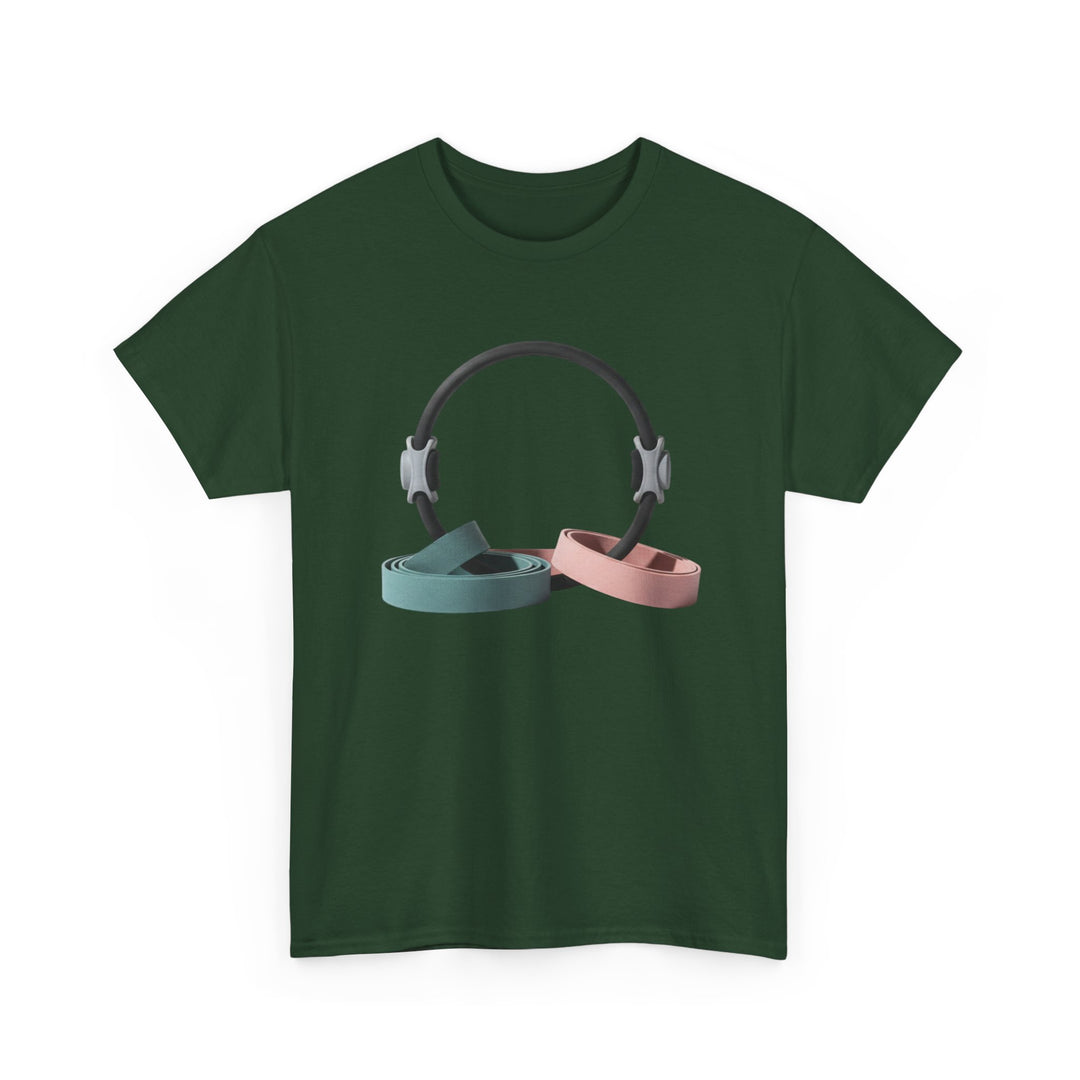 Pilates Band Workout Shirt – soft, breathable fabric designed for resistance band exercises. Comfortable, flexible, and perfect for Pilates sessions or workouts.