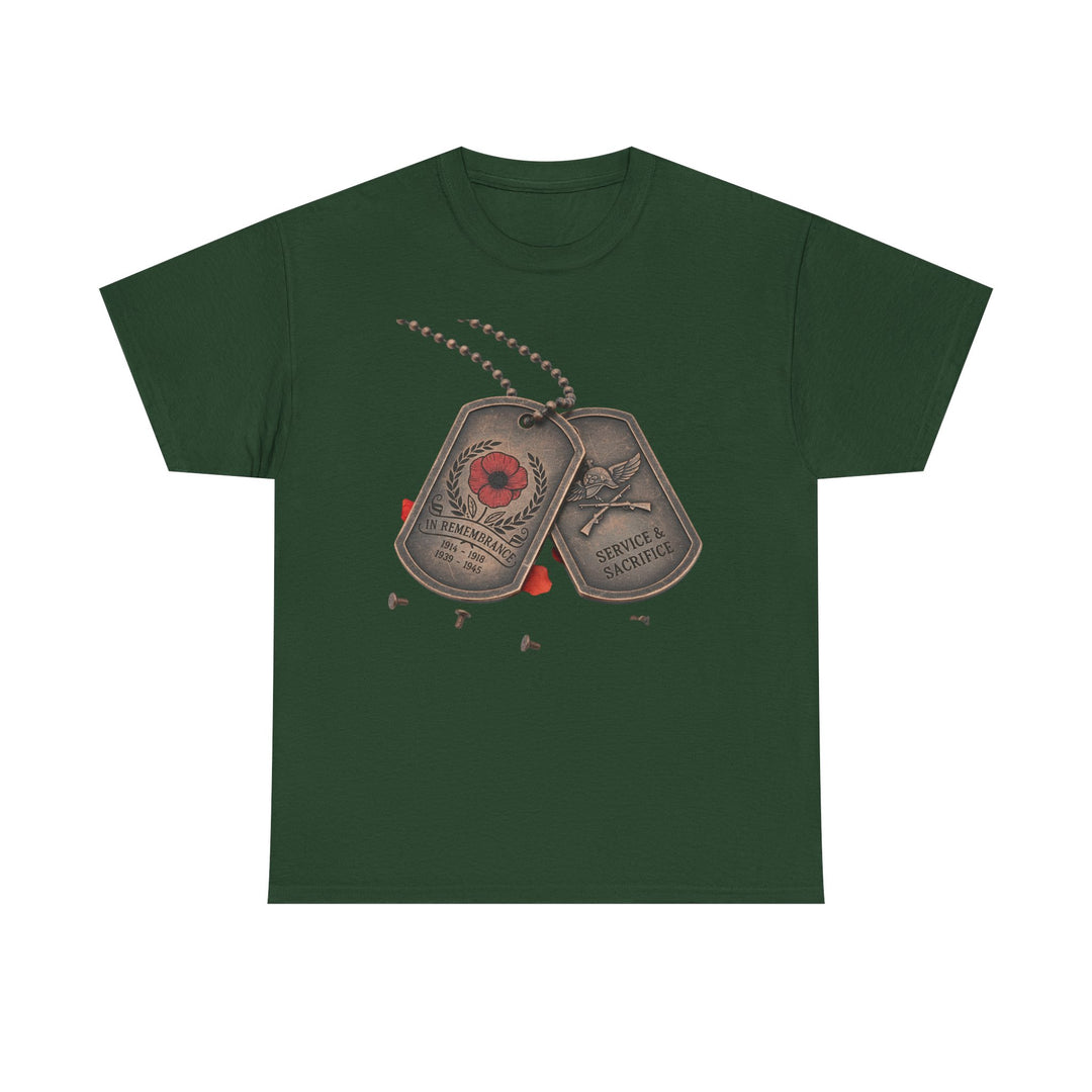 Remembrance Dog Tag T-Shirt — Memorial Military Tribute Tee