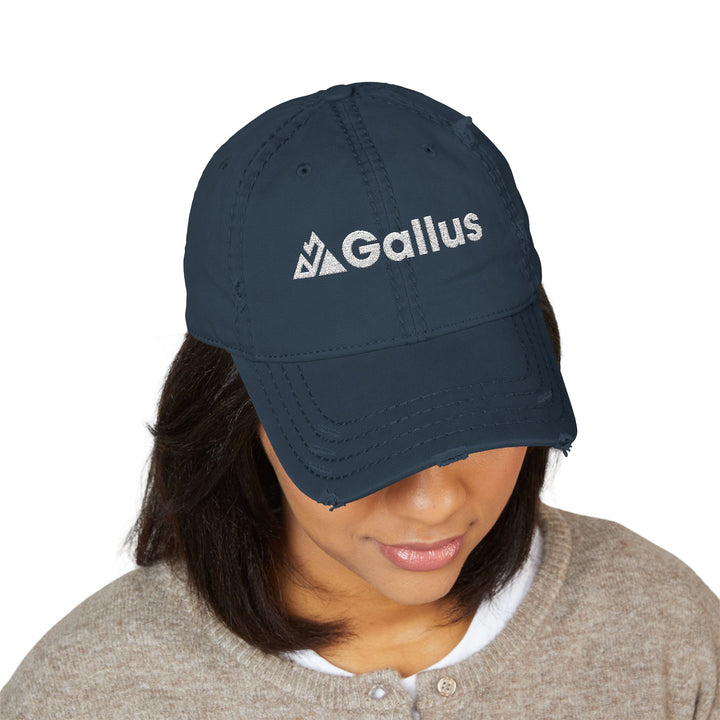 Distressed Embroidered Dad Hat - &