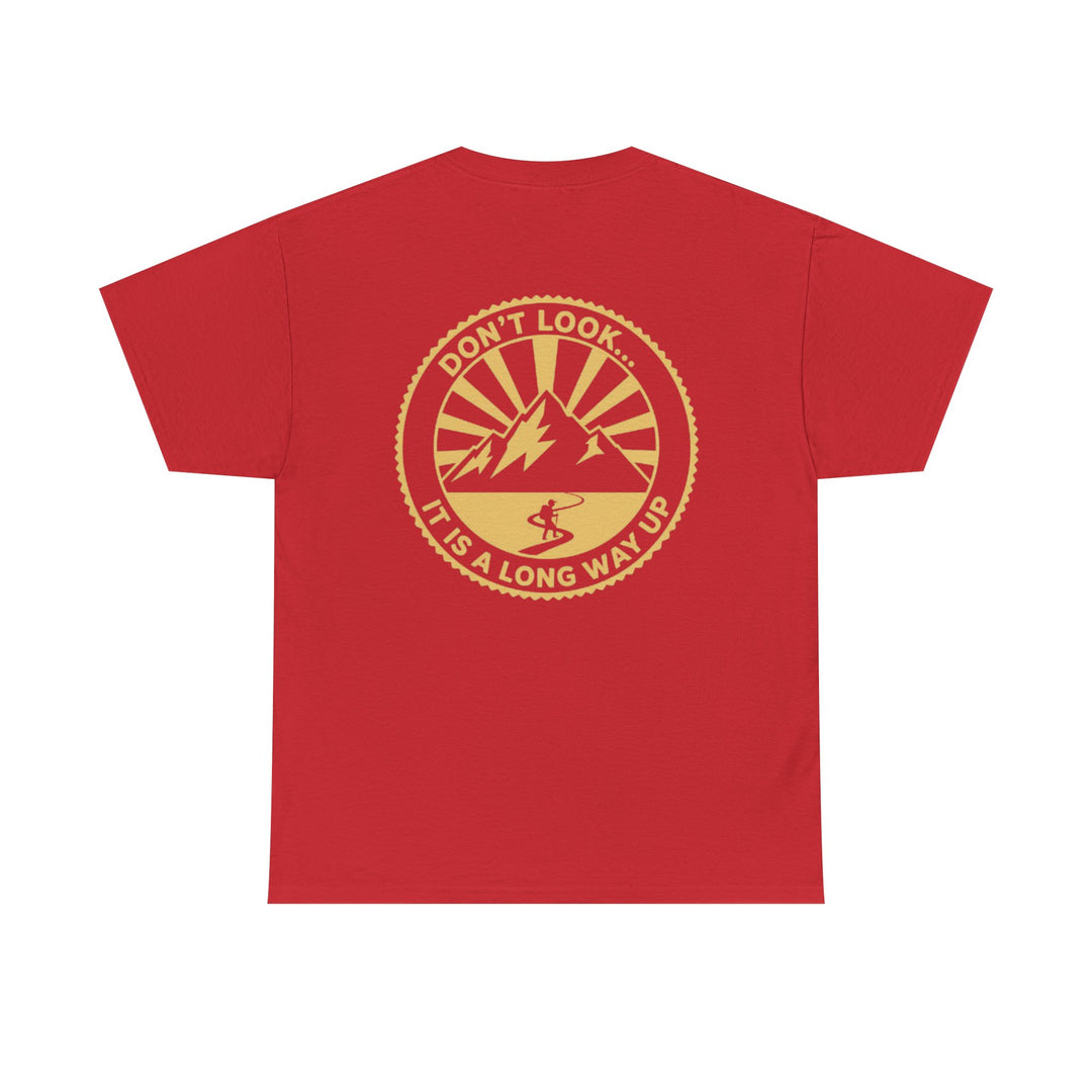 Gallus Mountain Logo Tee — “Don’t Look Back” Adventure Graphic T‑Shirt
