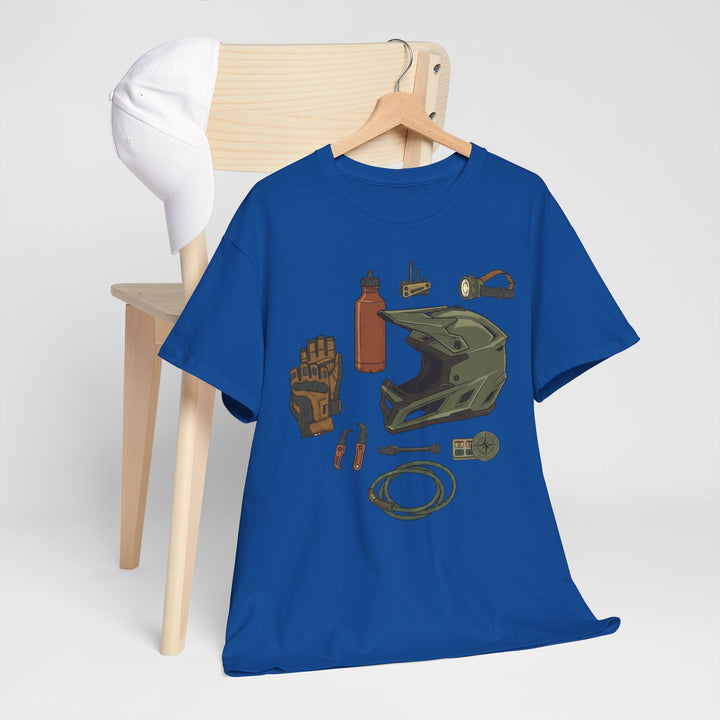 MTB Gear Layout T-Shirt — Mountain Bike Essentials Tee