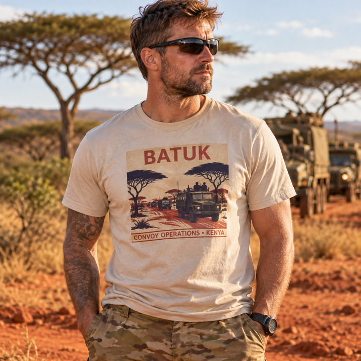 BATUK Convoy Operations Kenya T-Shirt — Gallus primary lifestyle hero