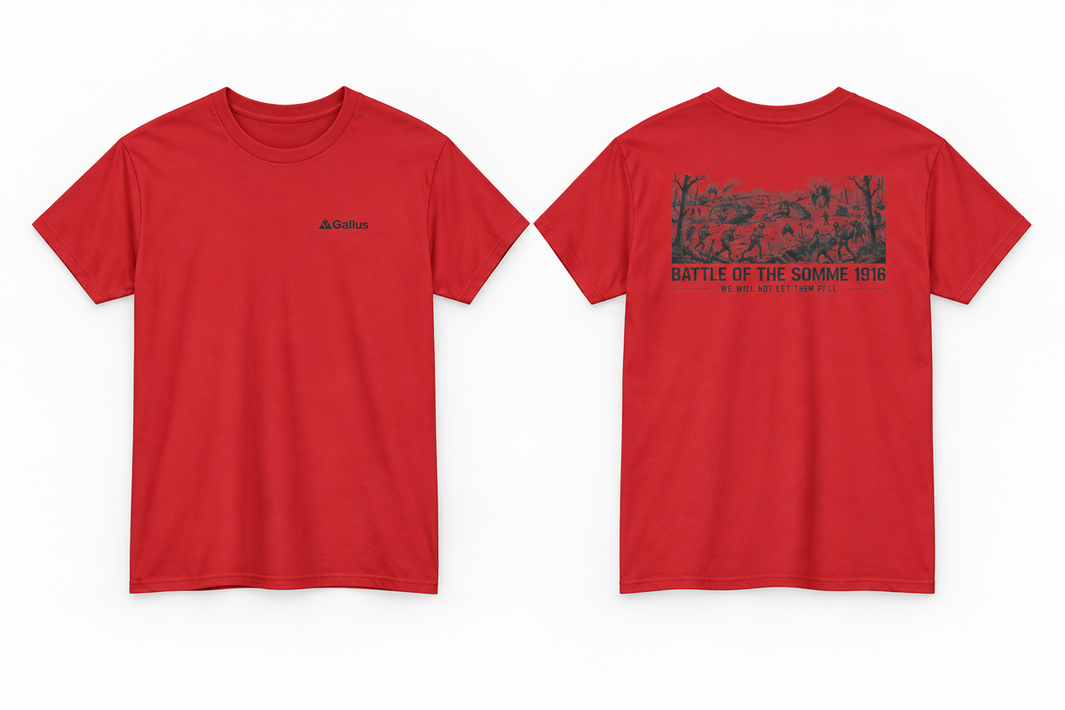 Battle of the Somme 1916 WWI T-Shirt — Gallus primary hero mockup