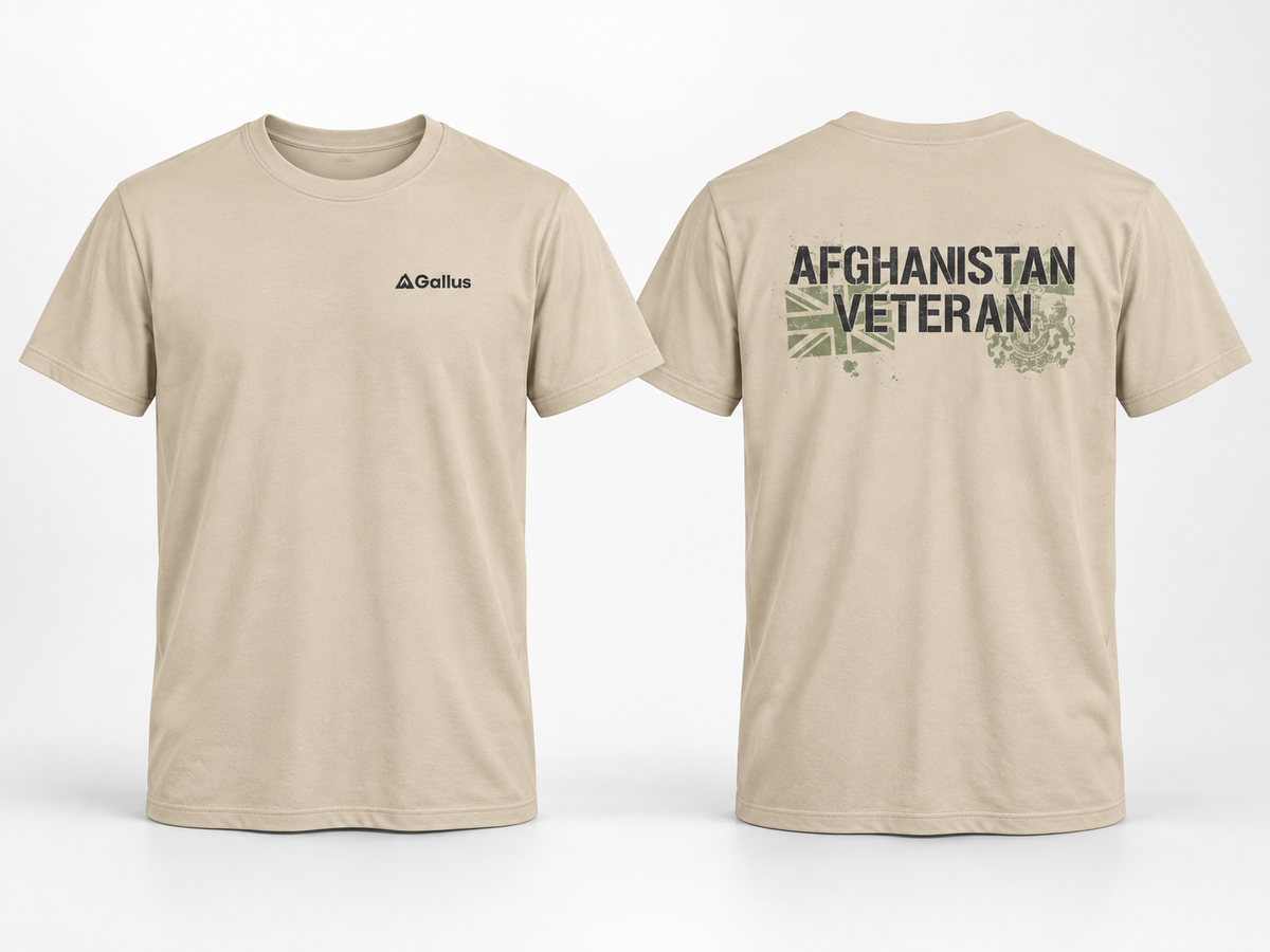Operation HERRICK Afghanistan T-Shirt — British Campaign — Gallus primary hero mockup