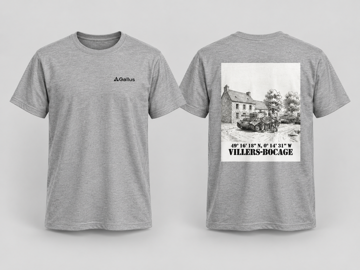 Dead Man’s Corner 1944 T-Shirt — Normandy Airborne Heritage — Gallus primary hero mockup