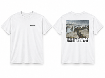 Sword Beach Coordinates T-Shirt — British D-Day 1944