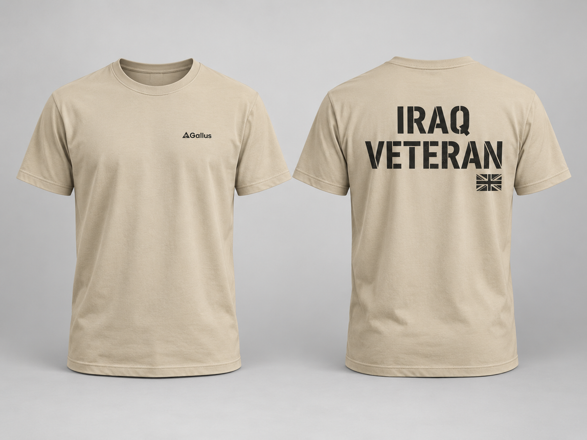 Operation TELIC Iraq T-Shirt — British Army Heritage — Gallus primary hero mockup