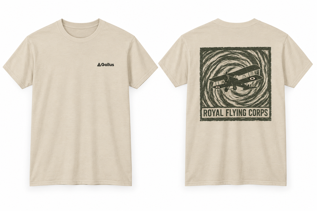 Royal Flying Corps 1914 T-Shirt — First World War Aviation — Gallus primary hero mockup